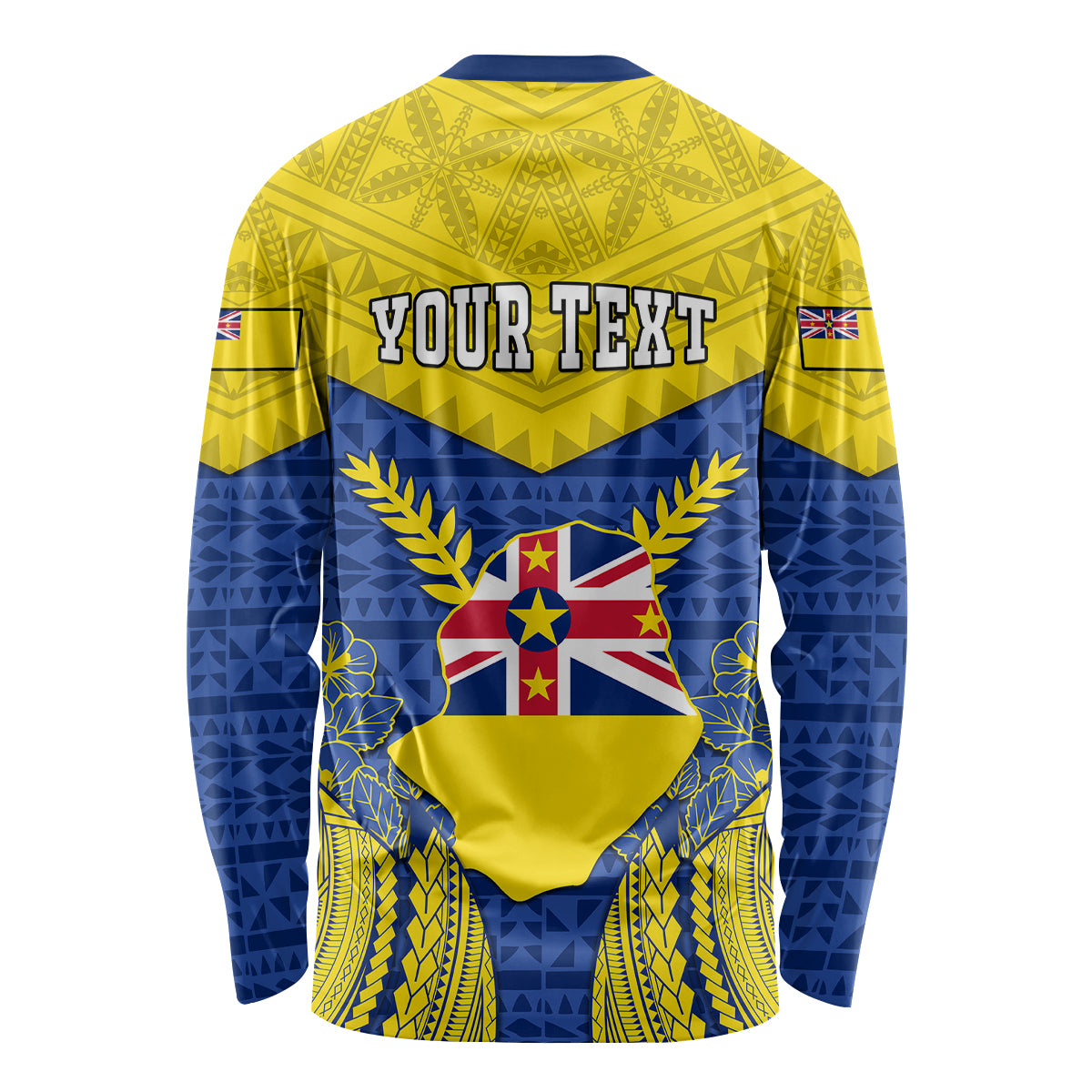 Personalized Niue Constitution Day Long Sleeve Shirt Coat Of Arms Niuean Hiapo Pattern LT05 - Polynesian Pride