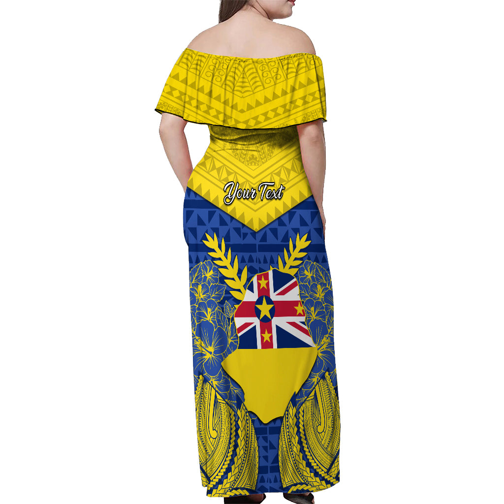 personalized-niue-constitution-day-off-shoulder-maxi-dress-coat-of-arms-niuean-hiapo-pattern