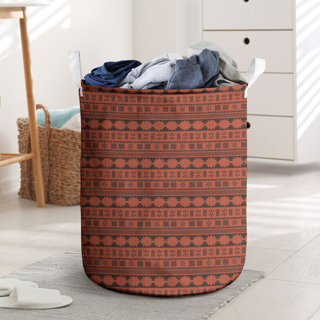 Polynesian Princess Inspired Tapa Pattern Laundry Basket