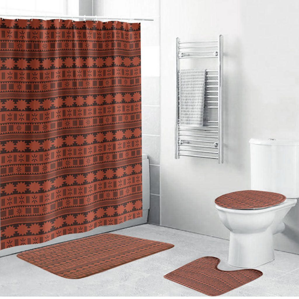 Polynesian Princess Inspired Tapa Pattern Bathroom Set