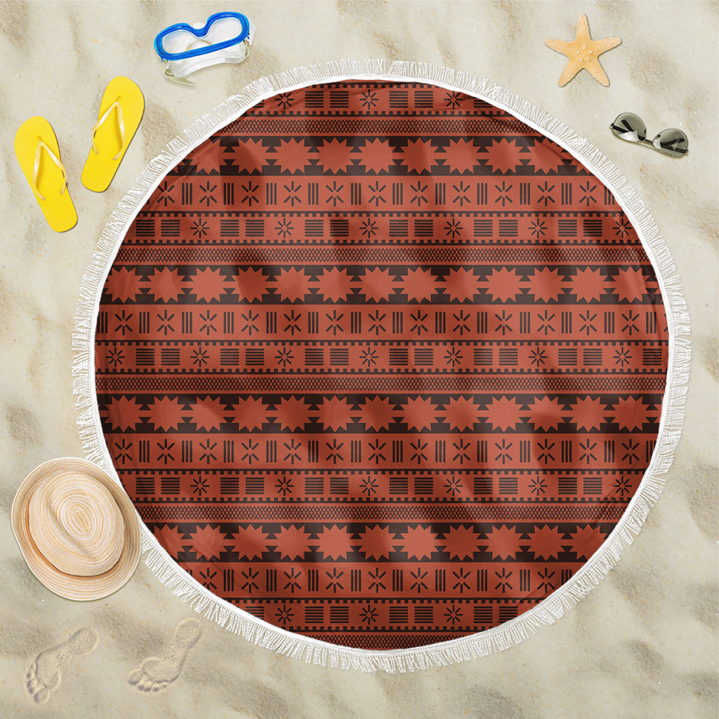 Polynesian Princess Inspired Tapa Pattern Beach Blanket