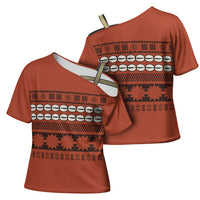 Polynesian Princess Inspired Tapa Pattern Cross Shoulder Shirt LT05 - Polynesian Pride