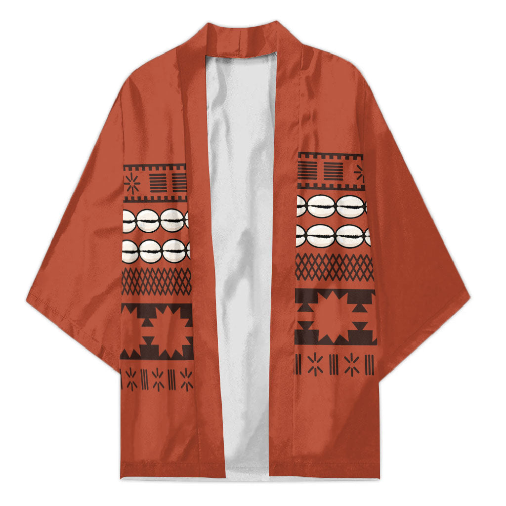 Polynesian Princess Inspired Tapa Pattern Kimono