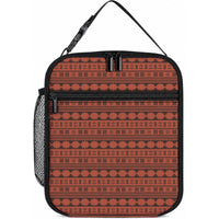 Polynesian Princess Inspired Tapa Pattern Lunch Bag LT05 10.2 × 8.3 × 4.3 inch Red - Polynesian Pride