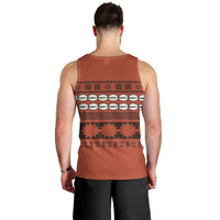 Polynesian Princess Inspired Tapa Pattern Men Tank Top