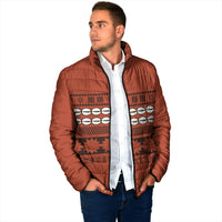 Polynesian Princess Inspired Tapa Pattern Padded Jacket