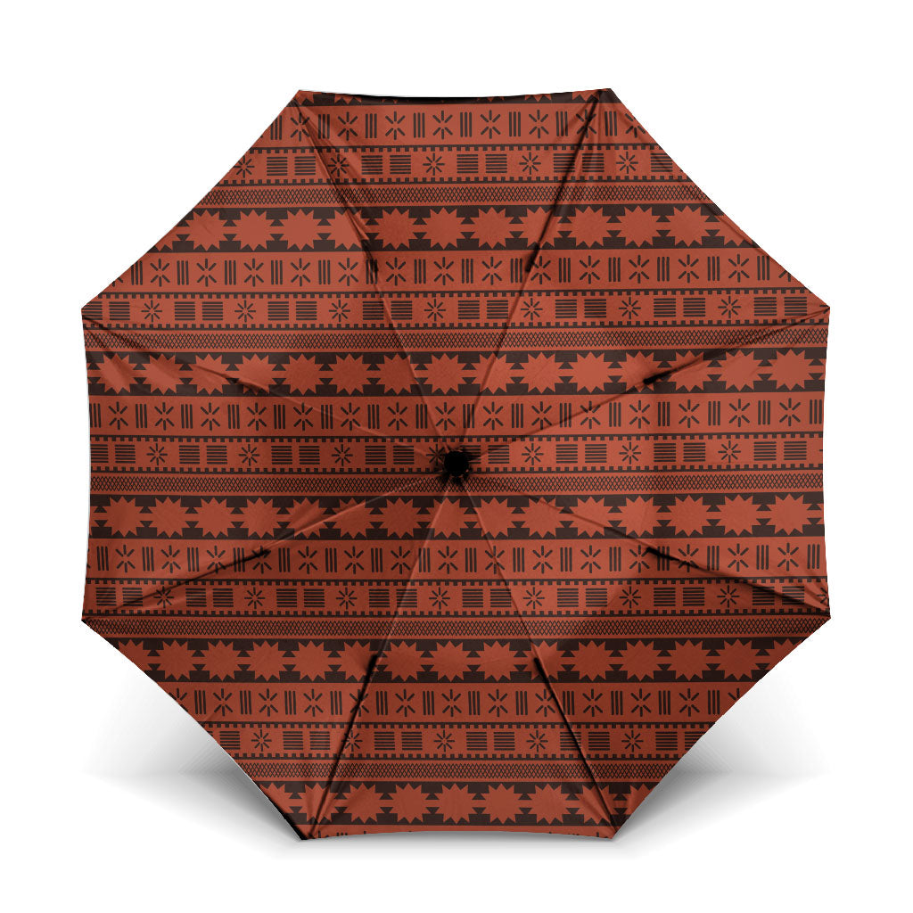 Polynesian Princess Inspired Tapa Pattern Umbrella