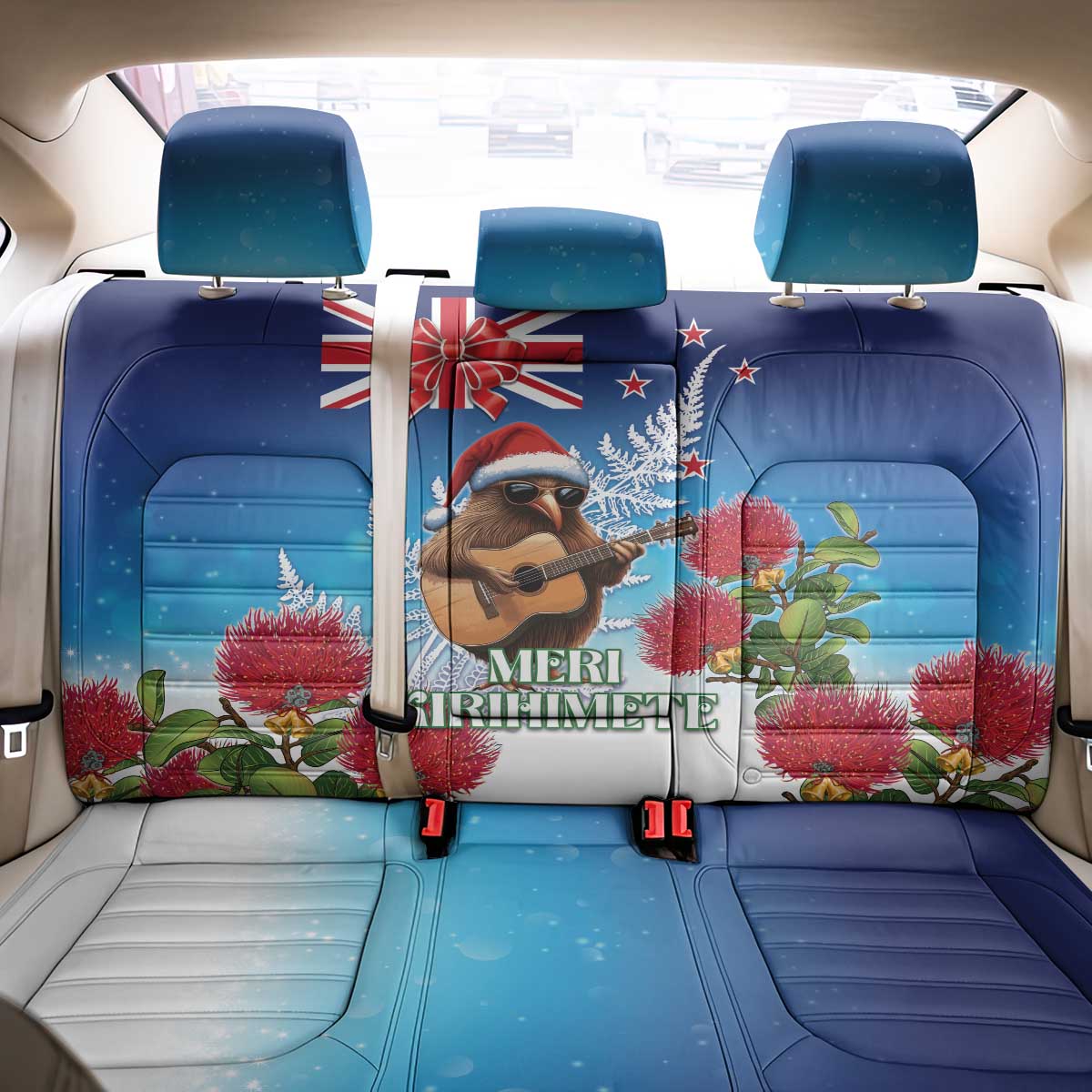 New Zealand Kiwi Christmas Back Car Seat Cover Xmas Vibe