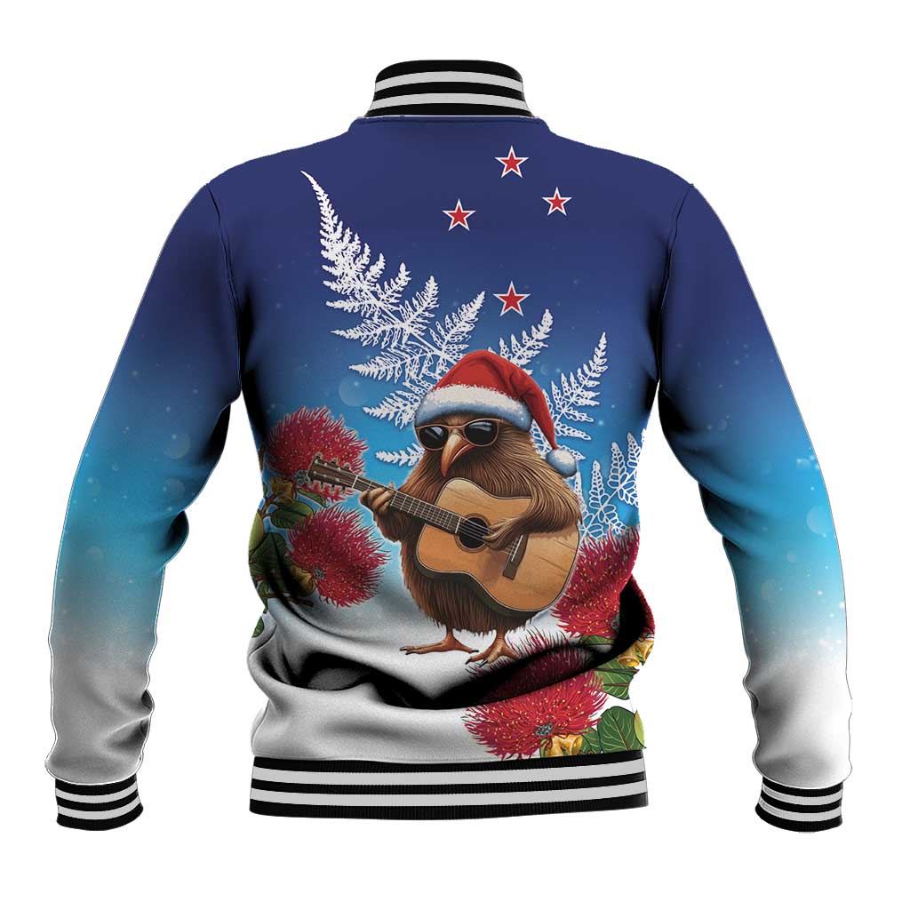 New Zealand Kiwi Christmas Baseball Jacket Xmas Vibe LT05 - Polynesian Pride