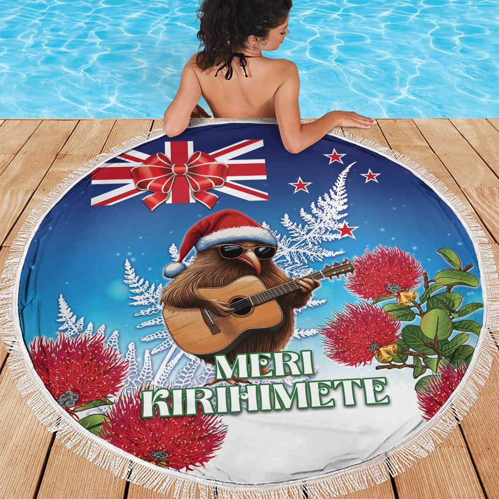 New Zealand Kiwi Christmas Beach Blanket Xmas Vibe LT05 - Polynesian Pride
