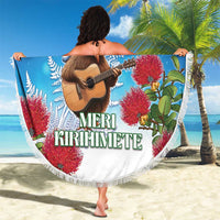 New Zealand Kiwi Christmas Beach Blanket Xmas Vibe LT05 - Polynesian Pride