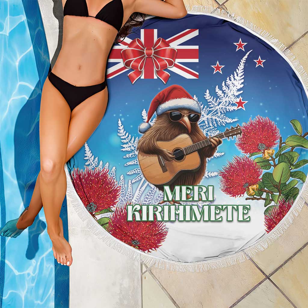 New Zealand Kiwi Christmas Beach Blanket Xmas Vibe LT05 - Polynesian Pride