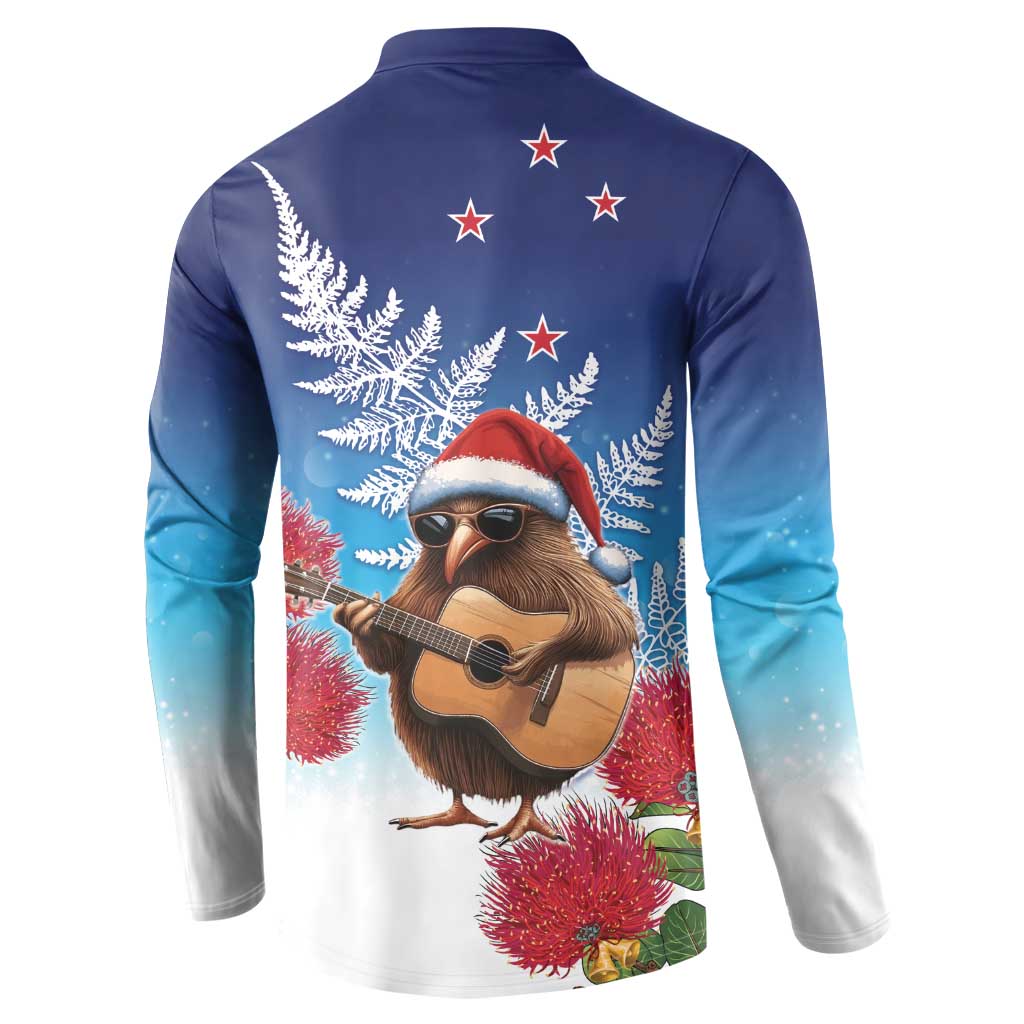New Zealand Kiwi Christmas Button Sweatshirt Xmas Vibe LT05 - Polynesian Pride