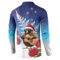 New Zealand Kiwi Christmas Button Sweatshirt Xmas Vibe LT05 - Polynesian Pride