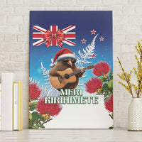 New Zealand Kiwi Christmas Canvas Wall Art Xmas Vibe LT05 Without Frame Blue - Polynesian Pride