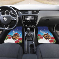 New Zealand Kiwi Christmas Car Mats Xmas Vibe LT05 Set 2pcs - Front Blue - Polynesian Pride