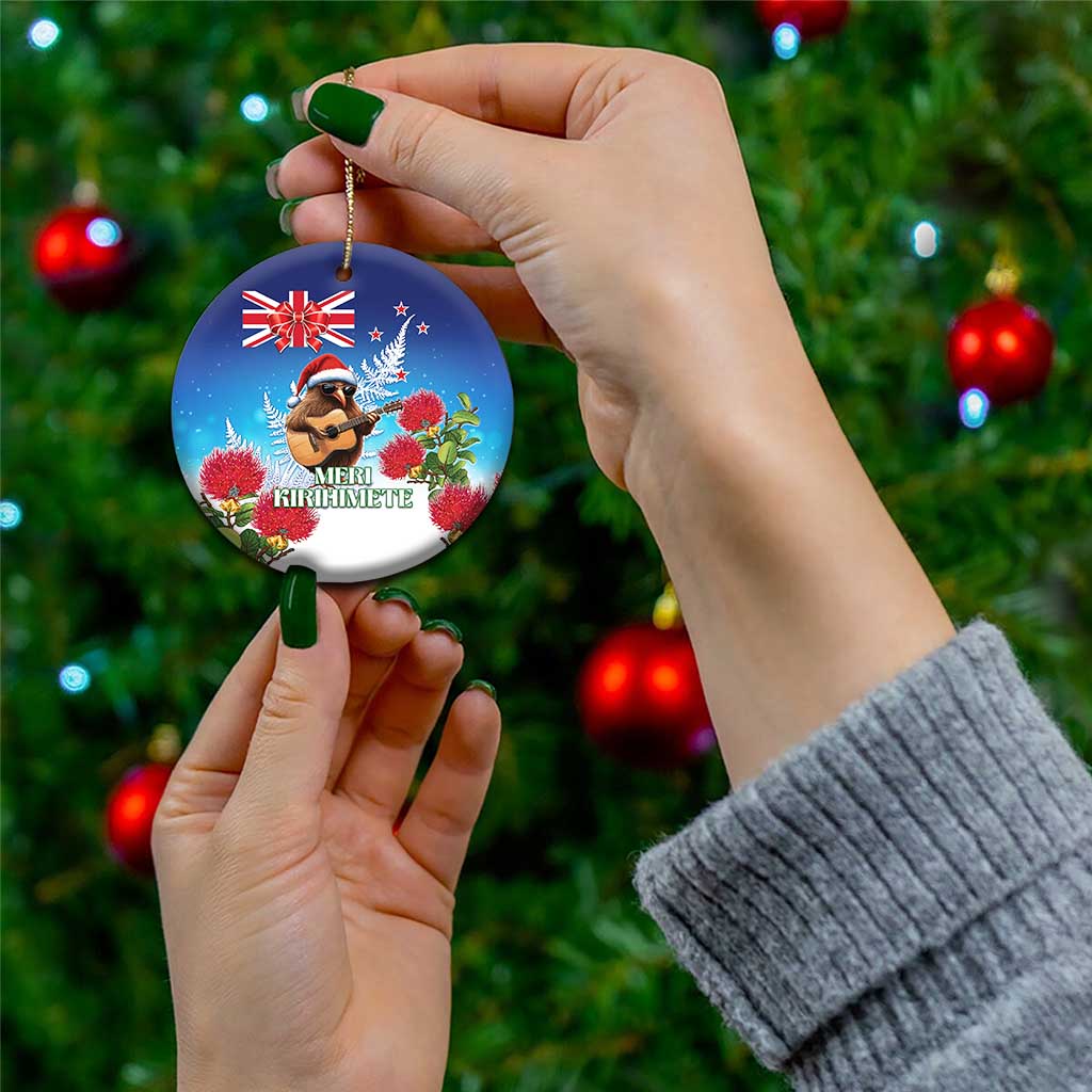 New Zealand Kiwi Christmas Ceramic Ornament Xmas Vibe LT05 - Polynesian Pride