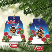 New Zealand Kiwi Christmas Ceramic Ornament Xmas Vibe LT05 Bell Flake Blue - Polynesian Pride