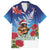 New Zealand Kiwi Christmas Family Matching Off Shoulder Short Dress and Hawaiian Shirt Xmas Vibe