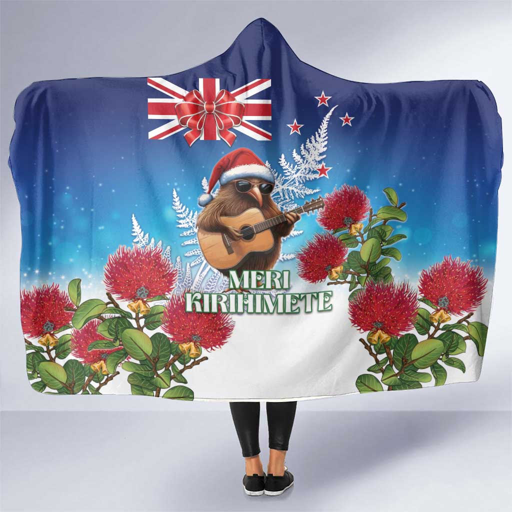 New Zealand Kiwi Christmas Hooded Blanket Xmas Vibe LT05 One Size Blue - Polynesian Pride