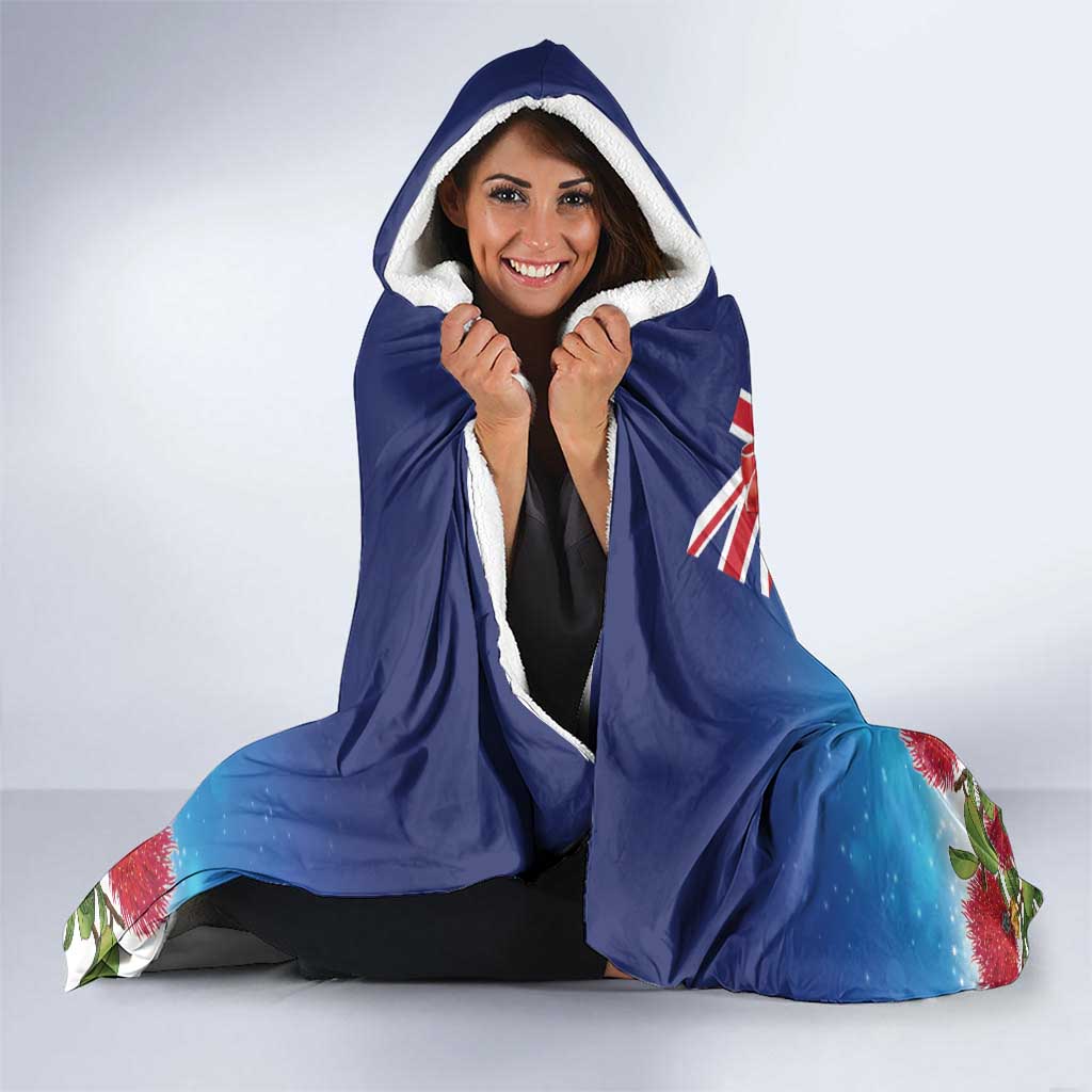 New Zealand Kiwi Christmas Hooded Blanket Xmas Vibe LT05 - Polynesian Pride