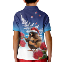 New Zealand Kiwi Christmas Kid Polo Shirt Xmas Vibe