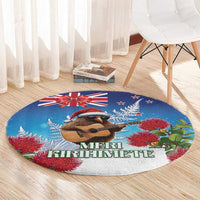 New Zealand Kiwi Christmas Round Carpet Xmas Vibe