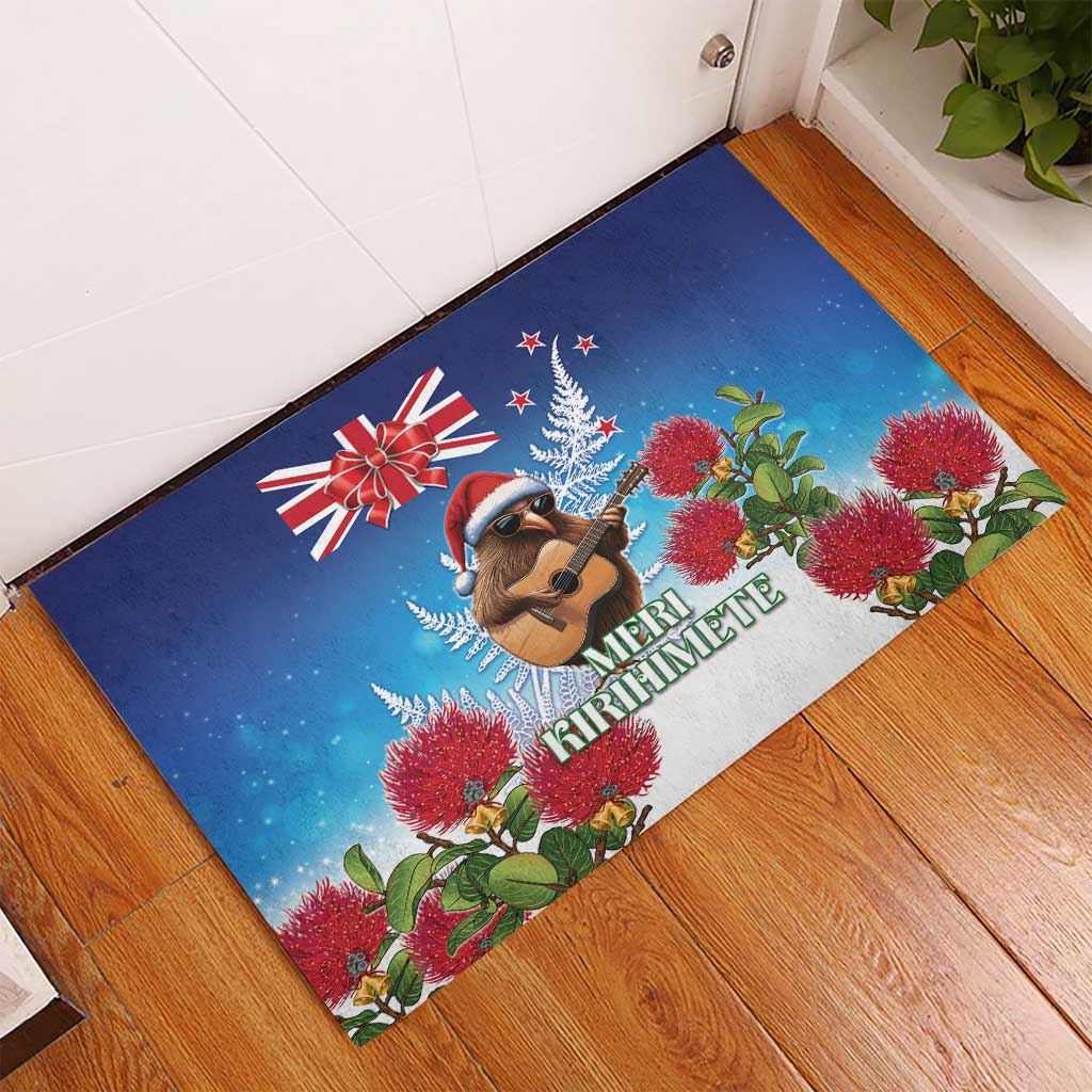 New Zealand Kiwi Christmas Rubber Doormat Xmas Vibe LT05 - Polynesian Pride