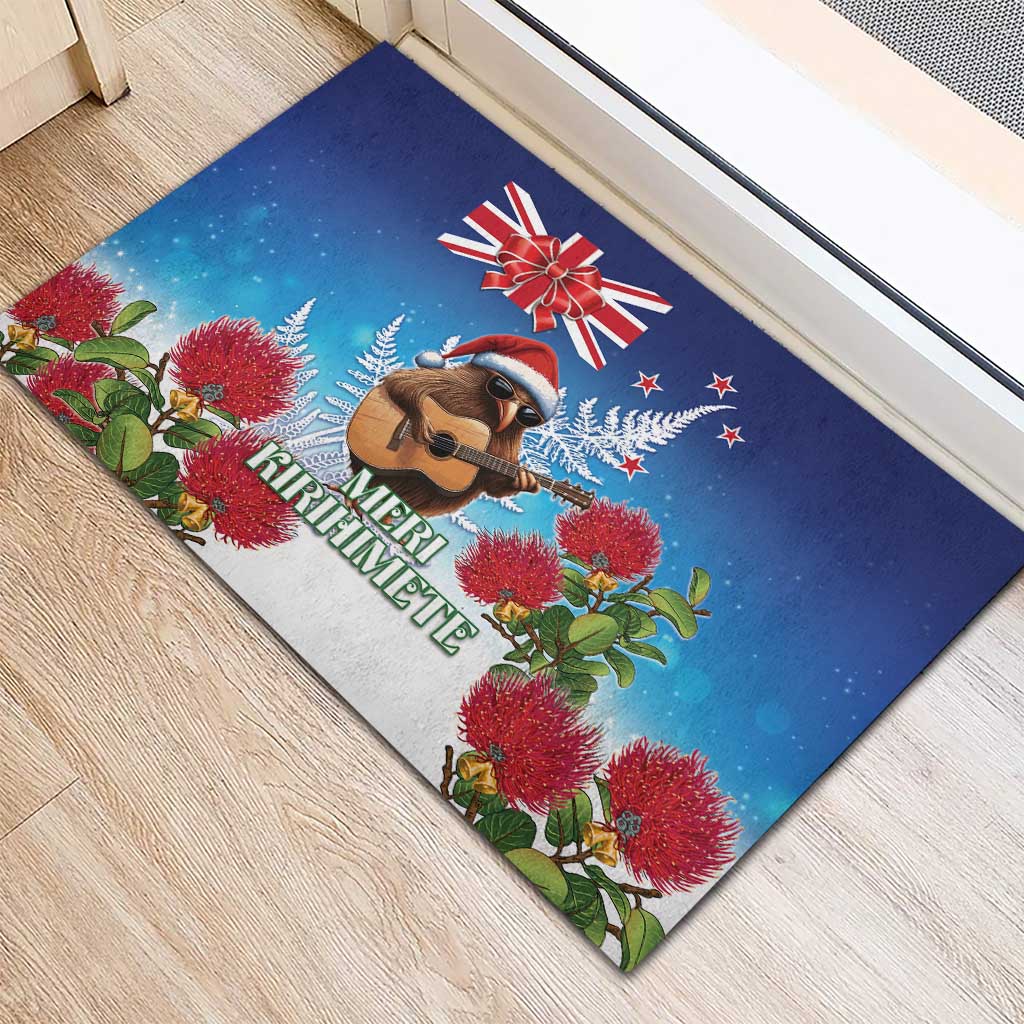 New Zealand Kiwi Christmas Rubber Doormat Xmas Vibe LT05 - Polynesian Pride
