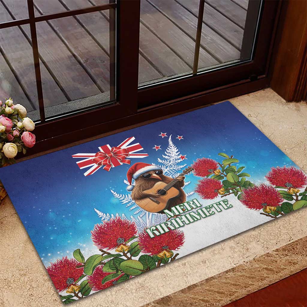 New Zealand Kiwi Christmas Rubber Doormat Xmas Vibe LT05 - Polynesian Pride
