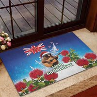 New Zealand Kiwi Christmas Rubber Doormat Xmas Vibe LT05 - Polynesian Pride