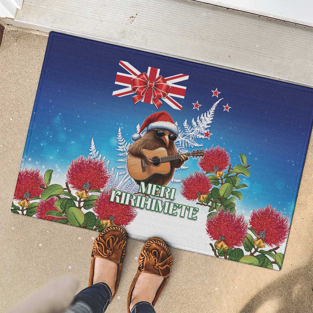 New Zealand Kiwi Christmas Rubber Doormat Xmas Vibe LT05 - Polynesian Pride