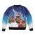 New Zealand Kiwi Christmas Sleeve Zip Bomber Jacket Xmas Vibe