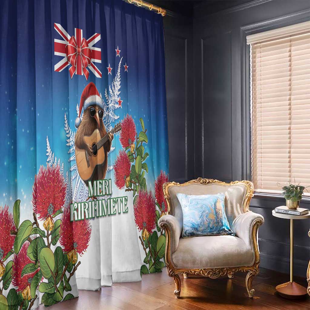 New Zealand Kiwi Christmas Window Curtain Xmas Vibe LT05 - Polynesian Pride