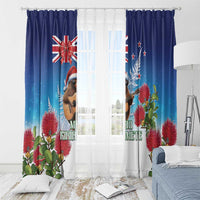 New Zealand Kiwi Christmas Window Curtain Xmas Vibe LT05 - Polynesian Pride