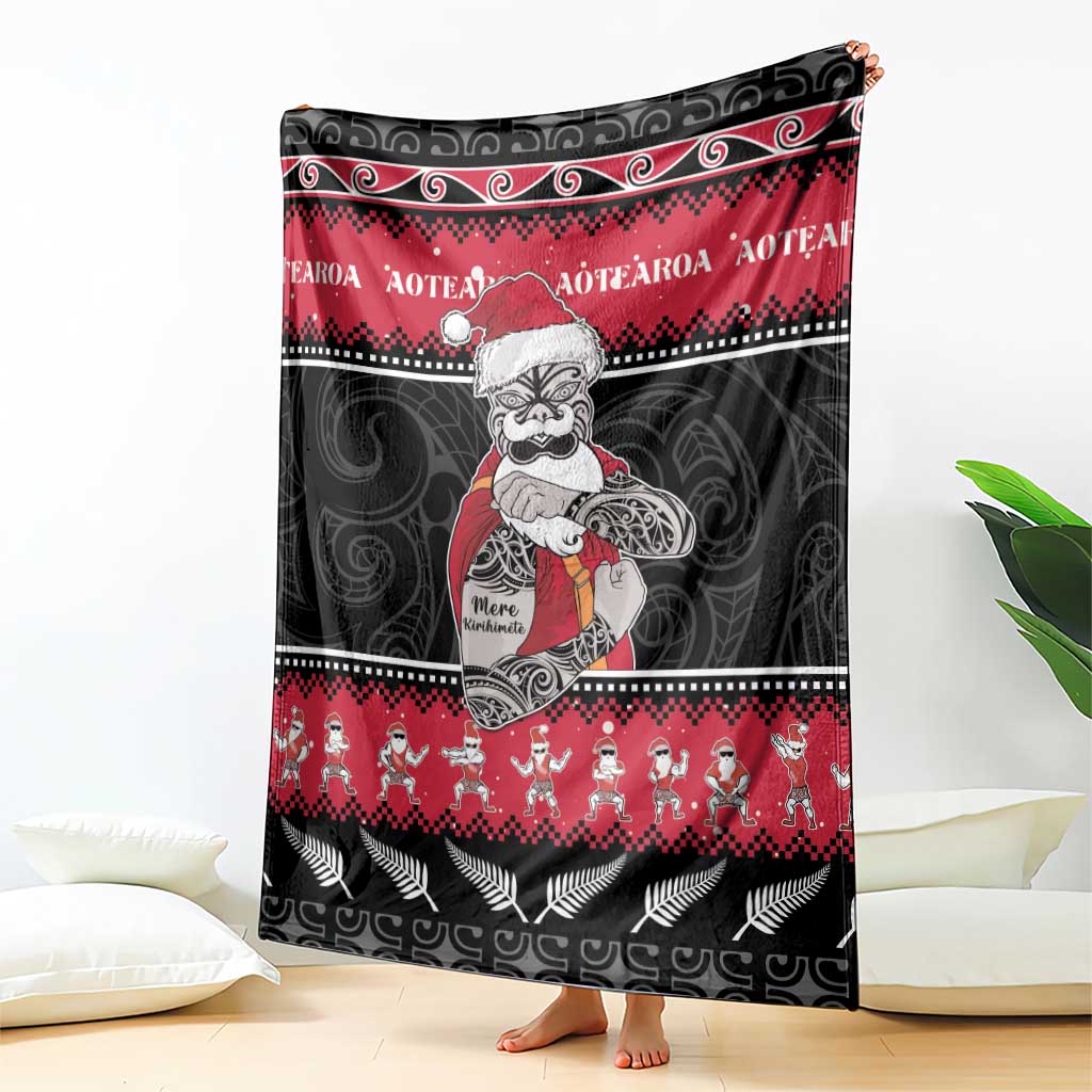 New Zealand Santa Tiki Christmas Blanket Meri Kirihimete LT05 - Polynesian Pride