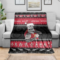 New Zealand Santa Tiki Christmas Blanket Meri Kirihimete LT05 - Polynesian Pride