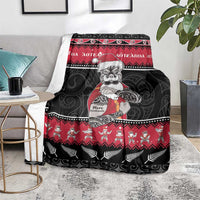 New Zealand Santa Tiki Christmas Blanket Meri Kirihimete LT05 - Polynesian Pride