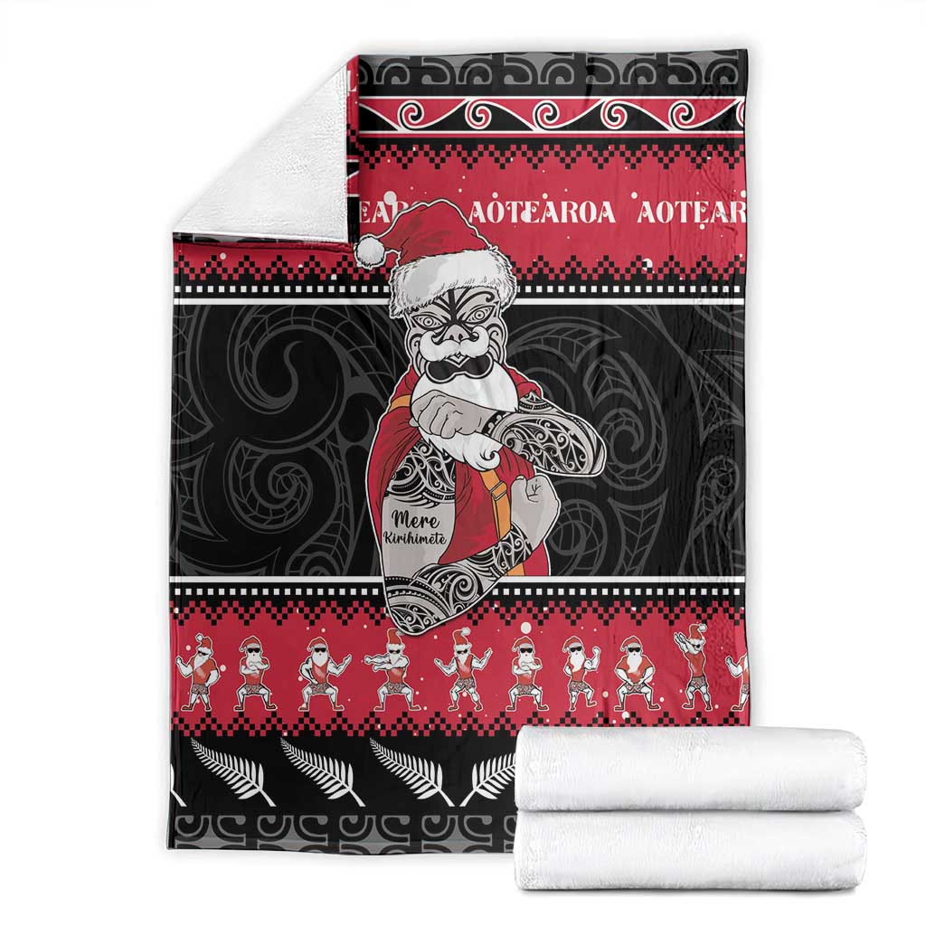 New Zealand Santa Tiki Christmas Blanket Meri Kirihimete LT05 - Polynesian Pride