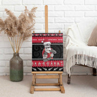 New Zealand Santa Tiki Christmas Canvas Wall Art Meri Kirihimete LT05 - Polynesian Pride