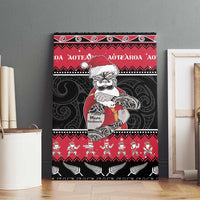 New Zealand Santa Tiki Christmas Canvas Wall Art Meri Kirihimete LT05 - Polynesian Pride
