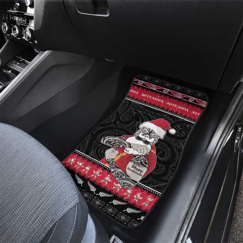 New Zealand Santa Tiki Christmas Car Mats Meri Kirihimete LT05 - Polynesian Pride