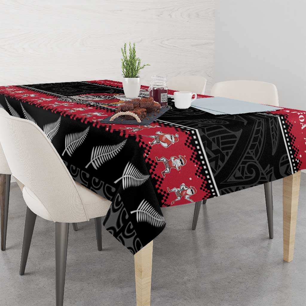 New Zealand Santa Tiki Christmas Tablecloth Meri Kirihimete LT05 - Polynesian Pride