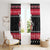 New Zealand Santa Tiki Christmas Window Curtain Meri Kirihimete