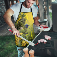 New Zealand Bellbird Apron With Kowhai Flowers LT05 - Polynesian Pride