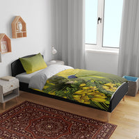 New Zealand Bellbird Bedding Set With Kowhai Flowers LT05 - Polynesian Pride