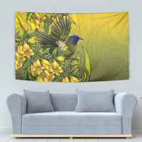 New Zealand Bellbird Tapestry With Kowhai Flowers LT05 - Polynesian Pride