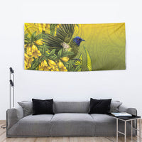 New Zealand Bellbird Tapestry With Kowhai Flowers LT05 - Polynesian Pride