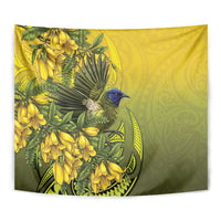 New Zealand Bellbird Tapestry With Kowhai Flowers LT05 - Polynesian Pride