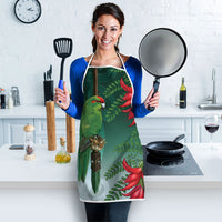 New Zealand Parakeet Bird Apron With Kakabeak Flowers LT05 - Polynesian Pride